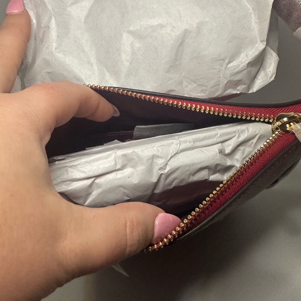 Coach NWT 1941 Red Crossgrain Leather Mini Rowan File Crossbody - Picture 12 of 15